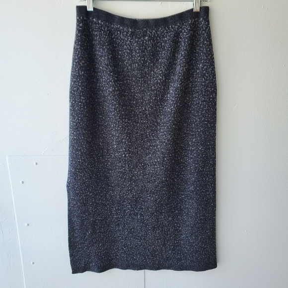 Vintage Studio Works Maxi Skirt Women's Medium Petite Gray Wool Blend - Picture 6 of 9
